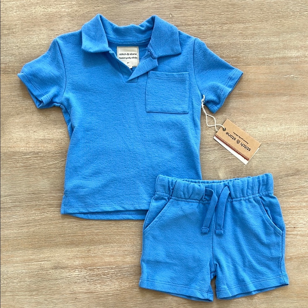 Stitch & Stone Toddler Boy Blue Matching Set 3T 4T